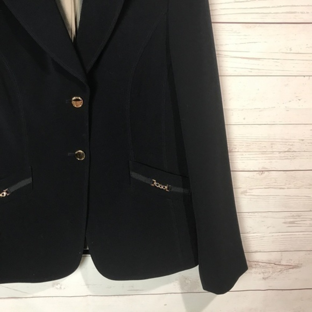 TAHARI two Buttons Blazer navy blue size 8 - Picture 5 of 6